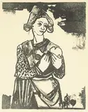 Maxwell Bennett Bates, Mother and Child #2/6, 1958, lithograph on paper