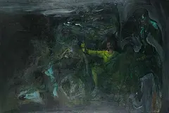 Adolf Benca, Peacock's Tail, 1985, oil on canvas