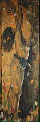Barbara Bickel, Sister Series, 1995, mixed media on wood board