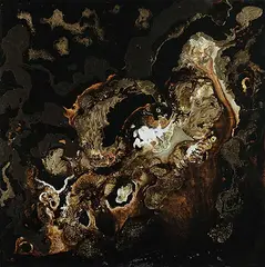 Catherine Campbell, Untitled - Brown Galaxy, acrylic and resin on board
