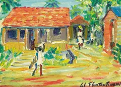 Fleurimond Constantineau, Trois Ilets, La Martinique, 1961, oil on canvas board