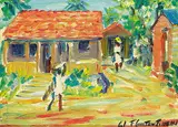 Fleurimond Constantineau, Trois Ilets, La Martinique, 1961, oil on canvas board