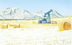 Jack Ellis, Alberta Heritage, 1993, watercolour on paper