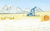 Jack Ellis, Alberta Heritage, 1993, watercolour on paper