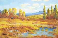 Meredith Evans, Untitled - Fall Grazing, 1959, oil on canvas