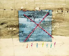 Richard Gorenko, Blue Yonder, 1980, mixed media on photographic paper