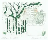 Petit coin de ville #7/25 by Francine Gravel, 1976, colour etching on paper, sold May 2016