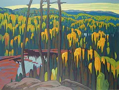 Algoma Country by Lawren Harris, colour silkscreen on paper, sold May 2016