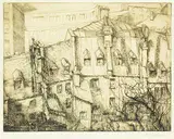 Simone Marie Yvette Hudon, Sous Les Ramparts, Quebec #6/25, etching on paper