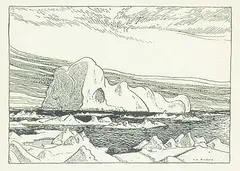 A. Y. Jackson, Ice, Baffin Bay, photolithographic reproduction on paper