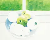 William Griffith Roberts, Shadow Study in Green and Blue, 1986, watercolour on paper