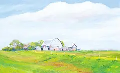 Down on the Farm, Southern Manitoba by Alice Saltiel-Marshall, 2006, oil on canvas, sold May 2016
