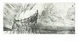 Peter von Tiesenhausen, Stilted Vessel #11/24 EV, 2002, etching on paper