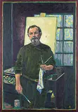 Donald Hamm, Self-Portrait, 2005, oil on wood board