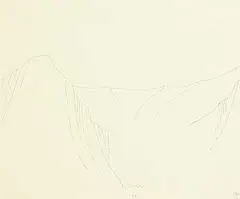 Robert William Sinclair, Mountain Slope Cliff II [Bow Valley Series], 1997, graphite on paper