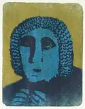 Blue Sphinx #7/24 by John Harold Thomas Snow, colour lithograph on paper, sold May 2016