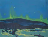 Tom Thomson, Northern Lights, colour silkscreen on paper board