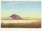 George Weber, The Old Red Barn, Nisku, Alberta #34/112, 1977, colour silkscreen on paper