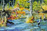 Horace Champagne, Hidden Jewel in the Forest, First Ice, Late Afternoon, Park de la Jacques Cartier, Quebec