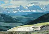Alan Caswell Collier, The Continental Divide, West from Flat Top Mt. Alberta, at 8000'