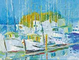 Orestes de Grandmaison, Impressions in the Fishing Cove, oil on canvas board