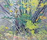 Gilbert A. Flodberg, Along the Path, oil on canvas