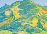 The Biggest Foothill [on the Highwood] by Illingworth Kerr, 1987, oil on canvas board, sold Apr 2016