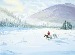 Jack Lee McLean, Manning Park, Valley to Lightning Lake, oil on wood board