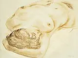 Louis Muhlstock, Untitled - Reclining Nude, 1965, pastel on paper
