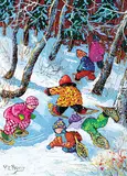 Pauline Thibodeau Paquin, J'ai de la neige plein les bottes, 2009, acrylic on canvas