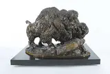 Warner R. Plangg, Monarch of the Prairies #0/6, bronze sculpture