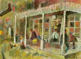 William Arthur Winter, General Store at Roseneath, Ont., 1969, oil on canvas board
