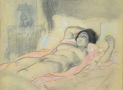 Louis Auguste Mathieu Legrand, Untitled - Farniente, pastel on paper