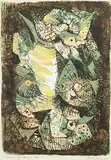 Léon Bellefleur, L'oiseau Fantastique #5/14, 1959, colour lithograph on paper