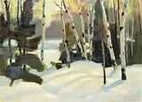 Douglas Ferguson Elliott, Late Afternoon Light, oil on wood board