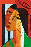 Susana Espinoza, Face Composition III, 1999, oil on canvas