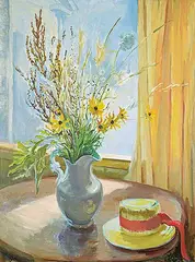 Lindy Craig, Summer Flowers, oil on canvas