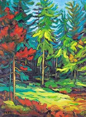 Louise Larouche, Plantation de Pins, 2006, oil on canvas