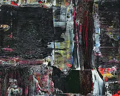Stephen Mennie, Dark Matter, oil on wood board