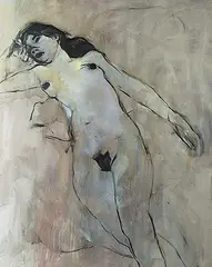 Violet Owen, The Grey Nude, 1993, oil on canvas