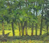 William James Parker, Summer Glade, 1997, oil on paper board