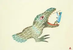 Enukee Akulukjuk, Teetalie #22/50, 1983, colour stencil on paper