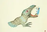 Enukee Akulukjuk, Teetalie #22/50, 1983, colour stencil on paper