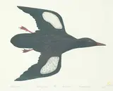 Kananginak Pootoogook, Pitsiulaq #VI/X, 1977, colour lithograph on paper
