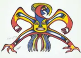 Daphne Odjig, Untitled - Spirit of the Mighty Thunderbird