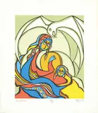 Reflections #48/98 by Daphne Odjig, 1977, colour silkscreen on paper, sold Mar 2016
