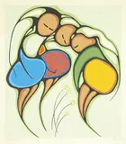 Spring #78/99 by Daphne Odjig, 1979, colour silkscreen on paper, sold Mar 2016