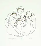 Morning Prayer #A/P IX/XIII by Daphne Odjig, 1983, colour silkscreen on paper, sold Mar 2016