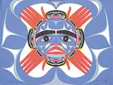 Dwayne Simeon, Bella Coola Sun, 2004, gouache on paper