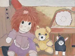 Francoise Cardinal, Mimi in Mauve, 1988, acrylic on wood board